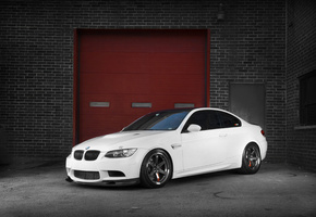 white, Bmw, m3, кирпичная стена, бмв, белый