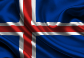 Iceland, Satin, Flag