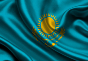 Kazakhstan, Satin, Flag