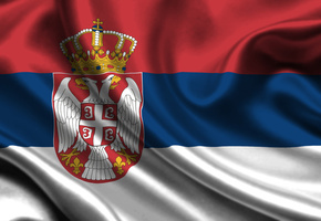 Serbia, Satin, Flag