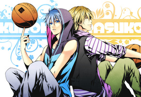 kuroko tetsuya, kise ryouta, парни, баскетбол куроко, Kuroko no basket, мяч
