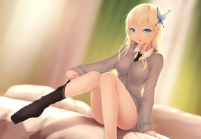 Boku wa tomodachi ga sukunai, гольф, девушка, kashiwazaki sena, одевается