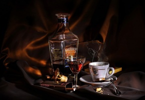 coffee, cognac