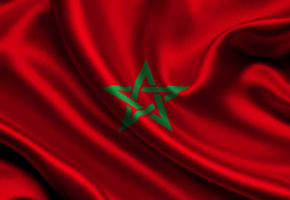 Morocco, satin, flag