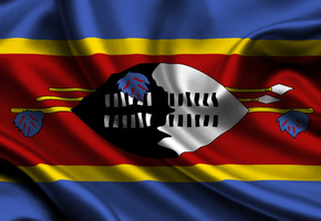Swaziland, satin, flag