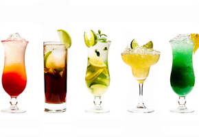 лед, лайм, коктели, Напитки, ананас