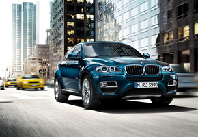 x6, xdrive, 35i, Bmw, синий, город
