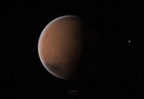деймос, Планета, марс, фобос, звезды, спутники