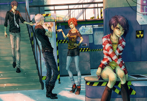 мужчина, улыбка, Девушка, короткие волосы