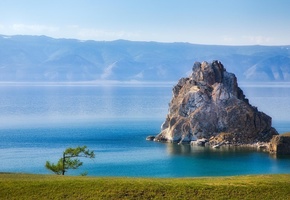 мыс бурхан, скала шаман, природа, байкал, Озеро, ольхон