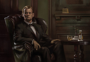 lost in translation, bill murray, мужчина, актер, билл мюррей, Арт