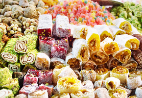 орехи, пастила, Восточные сладости, рахат-лукум