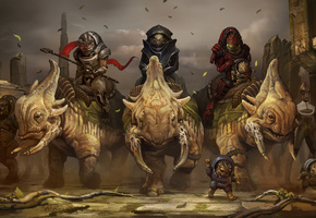 me3, krogan, кроган, рекс, eve, верхом, Fanart, grunt, tuchunka, mass effect 3