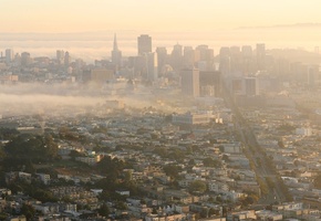 город, Usa, city, california, san francisco