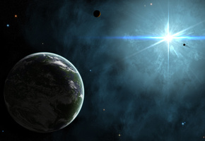 звезда, Space, свет, планета, спутник