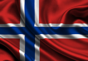 Norway, satin, flag