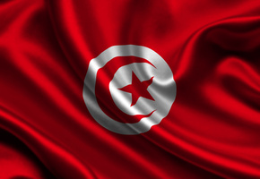 tunisia, satin, flag
