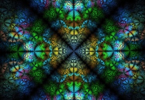 синий, зеленый, фракталы, Текстура, фон, симметрия