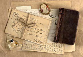 духи, ретро, винтаж, блокнот, письма, Vintage, медальон