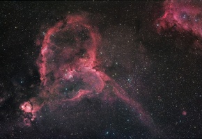 сердце, космос, Туманность, space