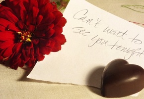 Note, Flower, Chocolate, Candy