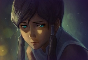 лицо, the legend of korra, korra, девушка, грусть, avatar, br0ny, Арт