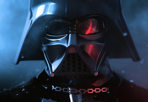 darth vader, цепь, маска, блики, Star wars