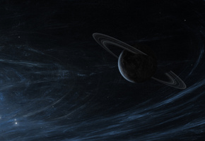 кольца, планета, Пространство, бесконечность, звезды