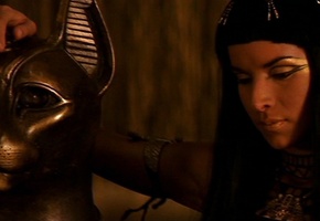 Анксунамун, актриса, брюнетка, красавица, статуя, кошка, фидьм, мумия, 1999