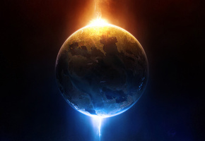 Арт, космос, энергия, karissa, планета