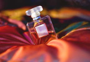 духи, Пузырёк, боке, ткань