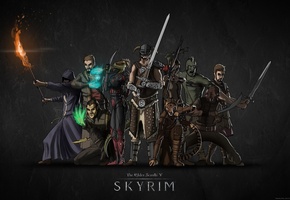 каджит, норд, скайрим, The elder scrolls 5, имперец, skyrim