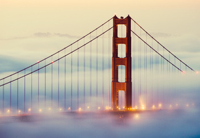 туман, Сан франциско, огни