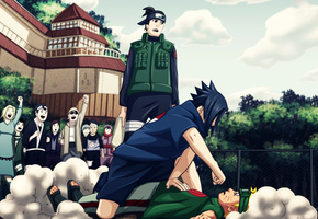 узумаки наруто, учиха саске, Аниме, арт, naruto, наруто