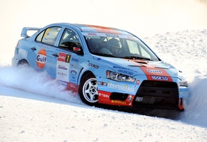 sport, snow, автомобиль, Mitsubishi, race, lancer, car, cars, evolutionx, winter
