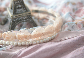 Макро, ободок, бижутерия, розочки, аксессуары