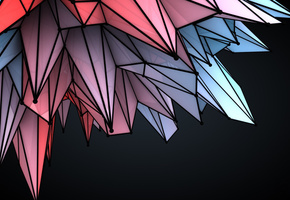 рендер, графика, грани, hq wallpapers, Абстракция