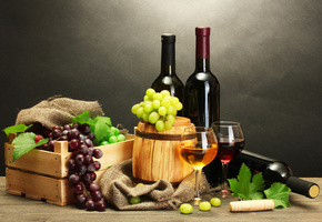 штопор, вино, ящик, Стол, бутылки, белое, бочонок