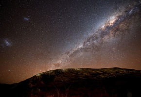 Ночное небо, milky way galaxy, звезды, галактики, млечный путь