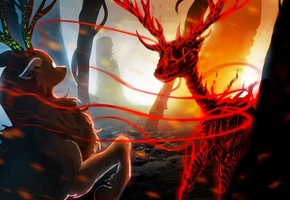 Романтика апокалипсиса, alexiuss, арт, олени, romantically apocalyptic