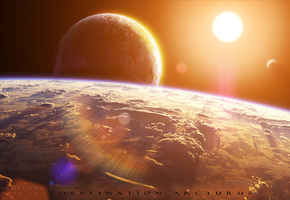 звезда, планеты, спутники, Arctur