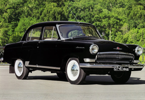 черная, car, Автомобиль, black, газ 23, машина, волга, wallpapers