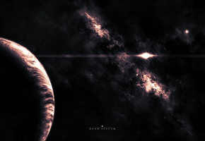 Dead system, спутник, пространство, туманность, планета