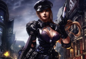 шприц, Девушка, огнестрельное оружие, пояс