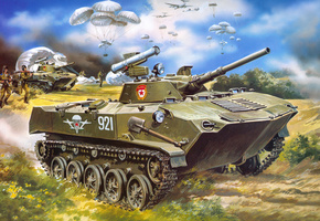 десантники, боевая машина десанта, Рисунок, вдв, бмд-1