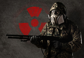 костюм, радиация, форма, человек, оружие, Знак