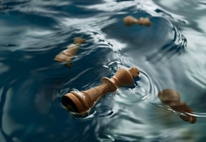 вода, макро, фигуры, Шахматы