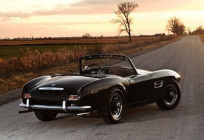 series 2, чёрный, 1957, Bmw, кабриолет, бмв, 507, спорткар