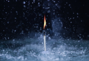 макро, огонь, Вода