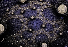 шары, узор, абстракция, Render, фрактал